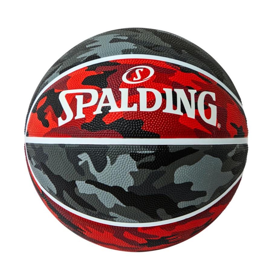 SPALDING マルチカモ レッド×グレー 5号球 ラバー 84-806J
