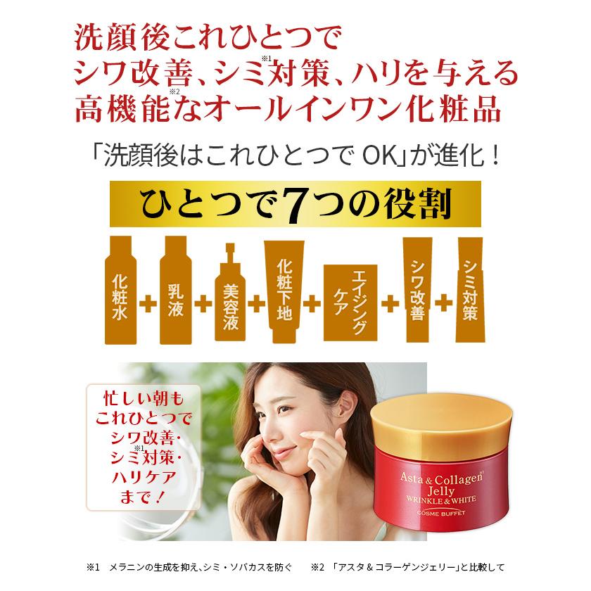 2個セット　医薬部外品　シミ 対策 シワ 改善　美白　コスメビュッフェ 薬用アスタ＆コラーゲンジェリー  AWx2 YN50779｜benowa-cosme｜07