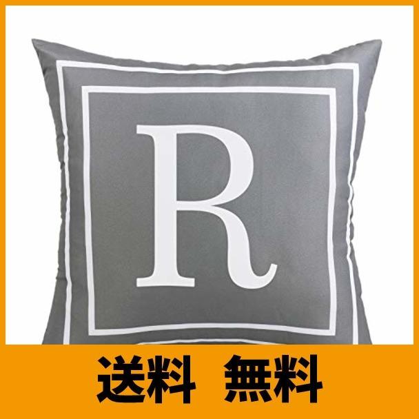 Pknoclan グレークッションカバー 45 45cmおしゃれ抱き枕カバー 英語のアルファベットrピローケース モダンソファ背当て スクエア装飾枕カ 便利堂本店 通販 Yahoo ショッピング