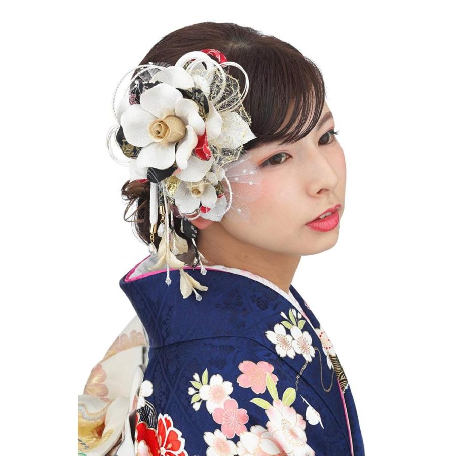 花髪飾り かんざしセット 白 オフホワイト 成人式 振袖 卒業式 袴 着物 和装 簪 髪型 Tdaオンラインショップ 通販 Yahoo ショッピング