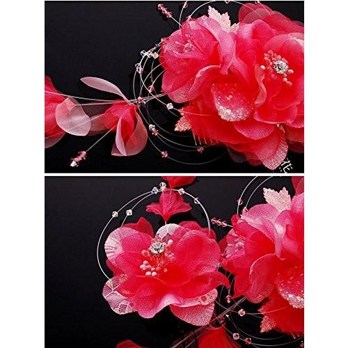 手数料安い 花雫 花髪飾り かんざし 梨香 ピンク スワロフスキー 成人式 振袖 卒業式 袴 和装 超人気の Www Ladislexia Net