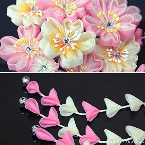 高価値 つまみ細工花 髪飾り 簪 振袖用 桜 成人式振袖 かんざし 古典 ピンク さくら かんざし 髪飾り Www Water Gov Ge