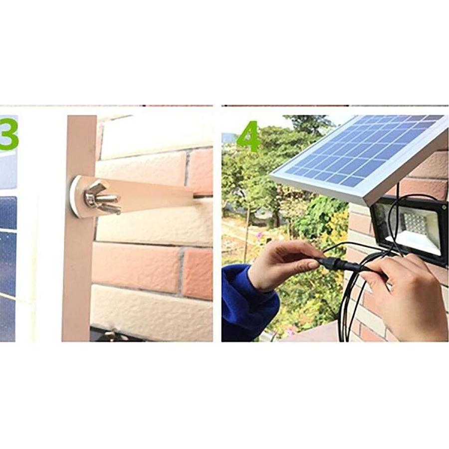 リモコン付き ソーラー 充電式 10W ハイパワー LED 投光器100W相当 ガーデンライトや歩道に 高光度SMD - 7