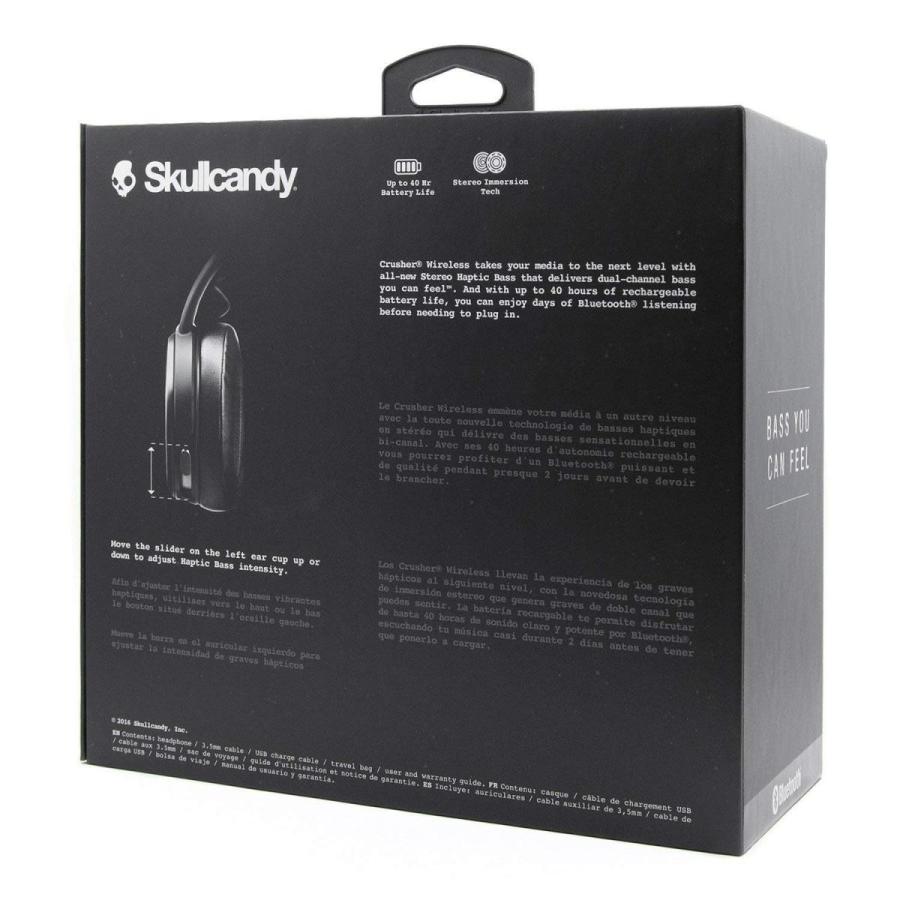 Skullcandy Crusher Wireless ワイヤレスヘッドホン Bluetooth対応 BLACK S6CRW-K591国内正 テレビ、オーディオ、カメラ オーディオ機器 イヤホン、ヘッドホン G1927751222(17703円)