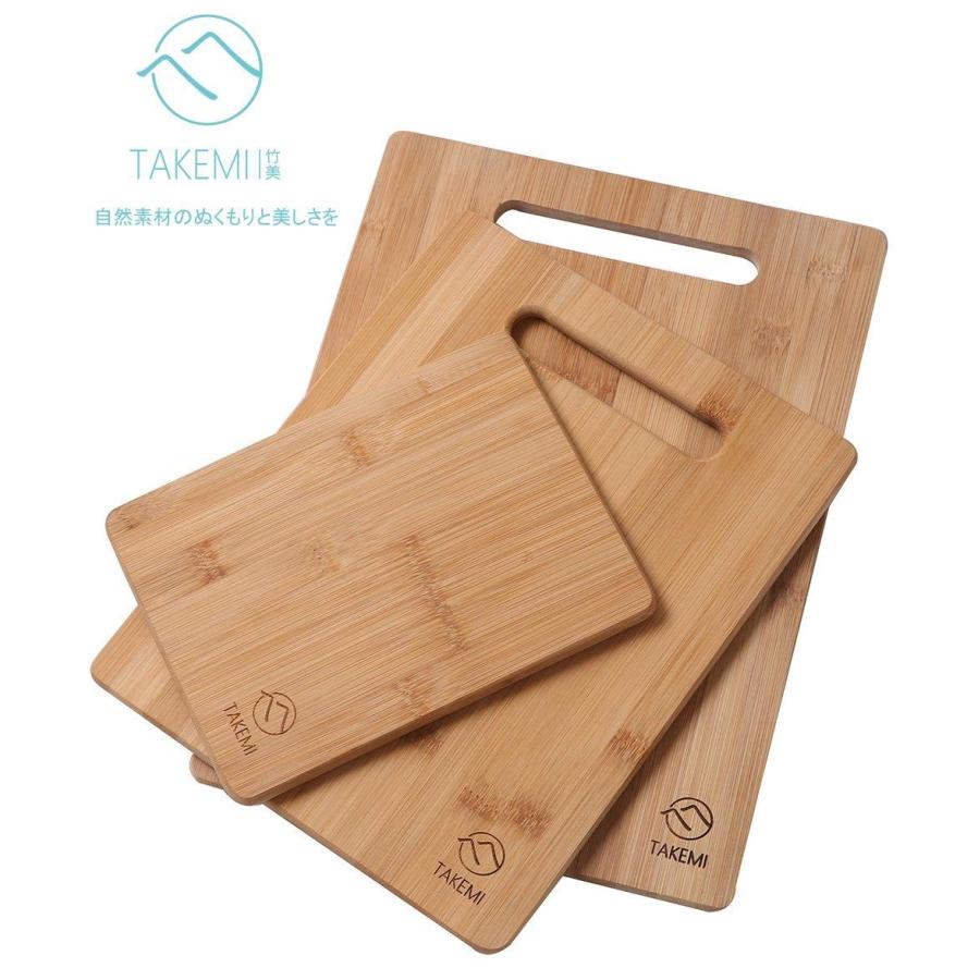 天然素材TAKEMI 竹製 まな板 3点セット 抗菌 軽量な環境に優しい 竹 の カッティングボード TM-CB3P