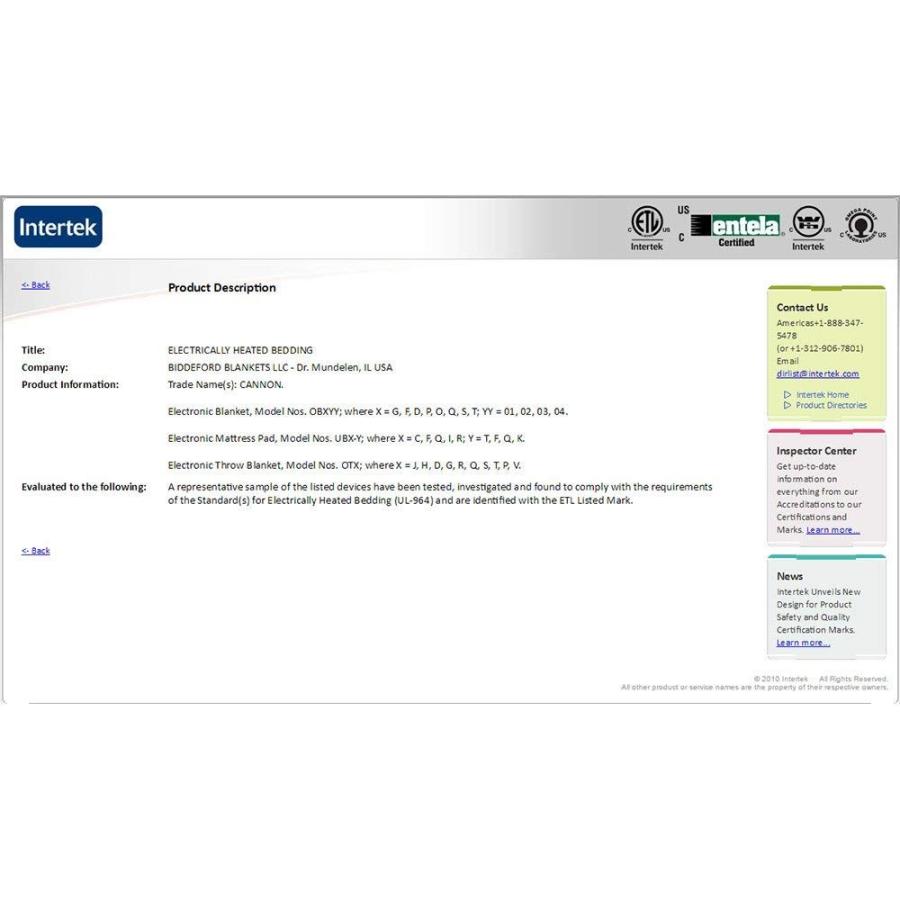 Biddeford Microplush Electric Blanket Twin 62 X 84 ツイン グレー 3 Apaproduction Fr