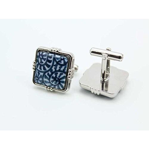 当店だけの限定モデル 有田焼カフスボタン 染付たこ唐草 カフス Www Familibase Ie