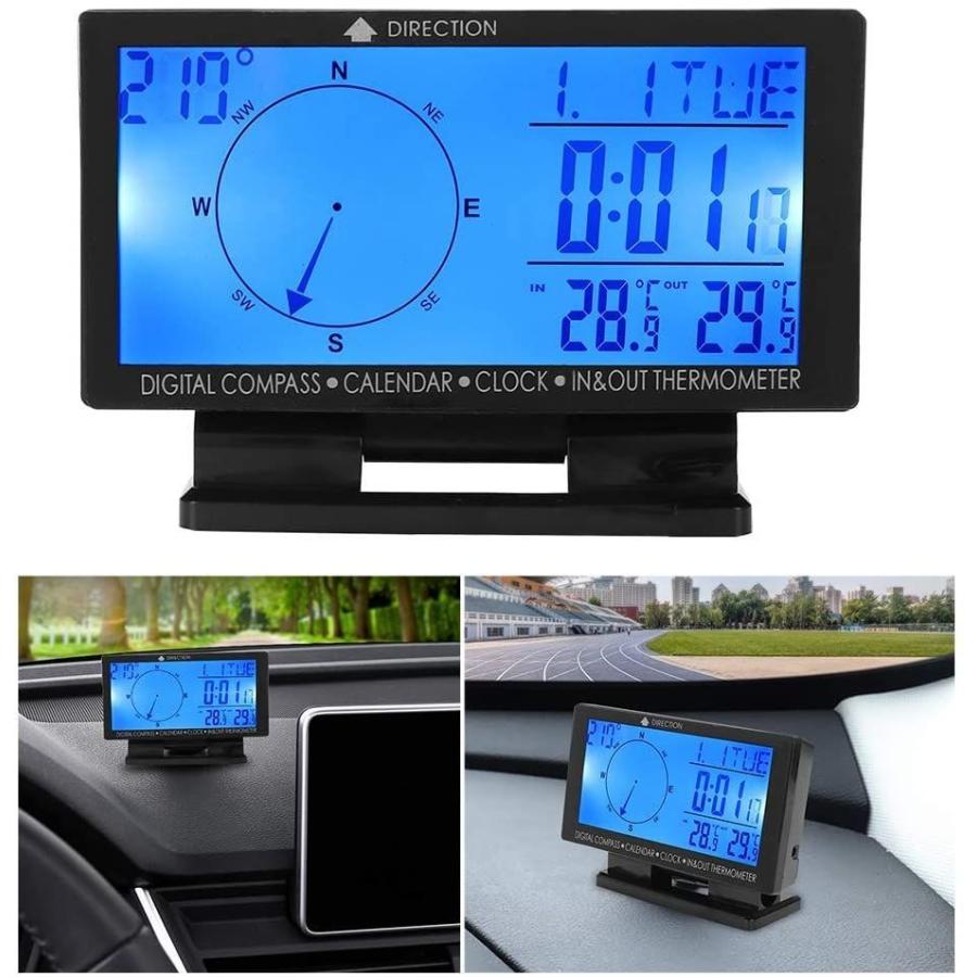 年中無休 車の水温計 時間ナビゲーション機能付きcd60多機能デジタル車の自動車温度計ゲージ Organizacaosilveira Com Br