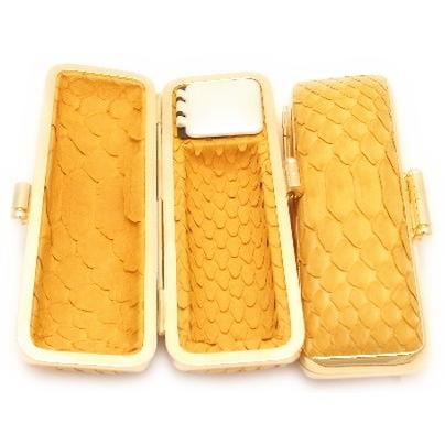 開運 印鑑ケース はんこケース 風水錦ヘビケース 16.5mm~18mm用 蛇革