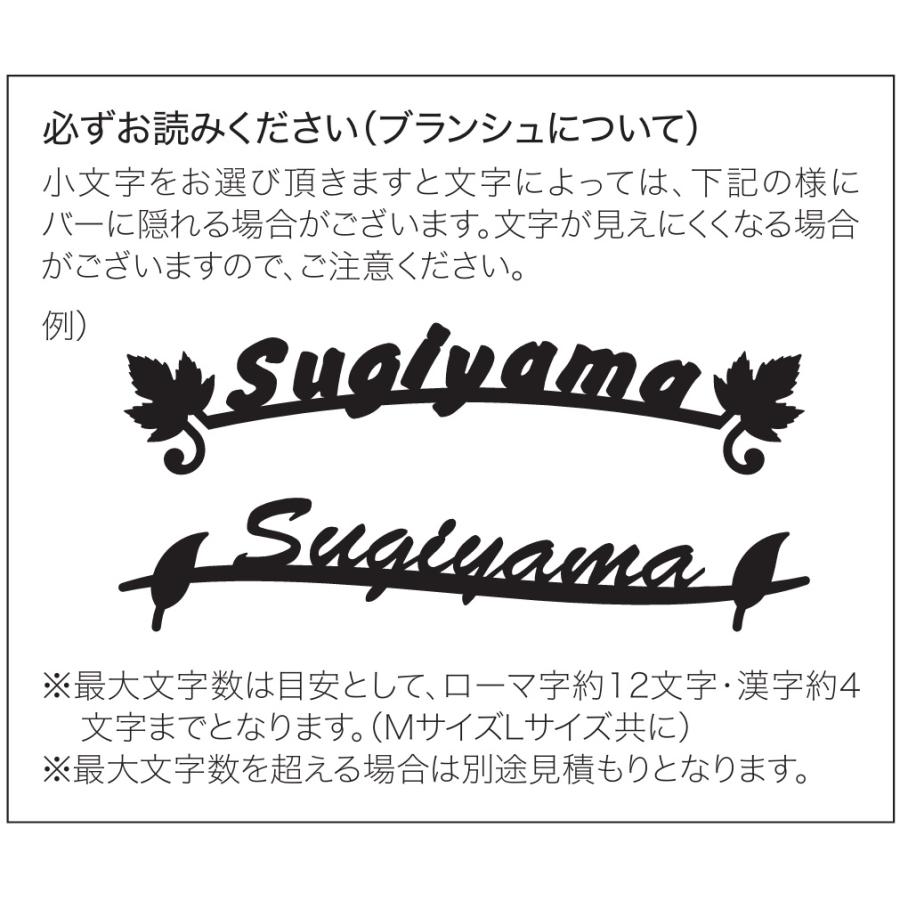表札 切り文字 ステンレス Branche ブランシュ ステンレスヘアライン 【温もり】 NBR-FS ローマ字:ブラッシュスクリプト体(頭文字のみ大文字)