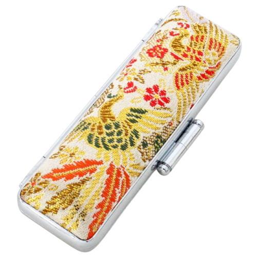 実印 印鑑ケース 15mm おしゃれ 開運 鳳凰 金鈴 ケース 朱肉付き 女性