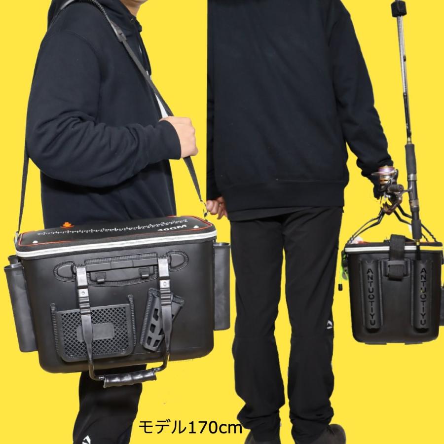 シマノ　バッカン　タックルバッグ　ロッドホルダー付き　釣り バッカンにタックルやウェアを入れたら快適だった。シマノのロッド
