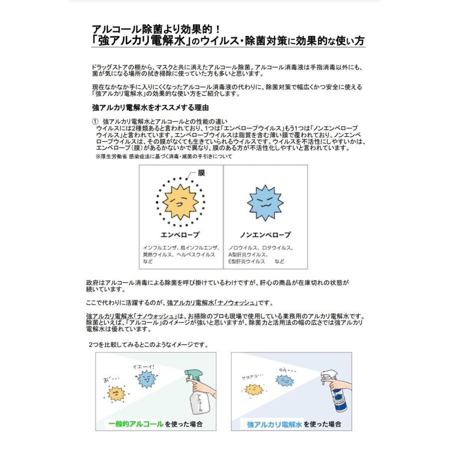 除菌消臭 強アルカリ電解水 pH13.5 コロナウイルス対策 消毒 除菌 日本