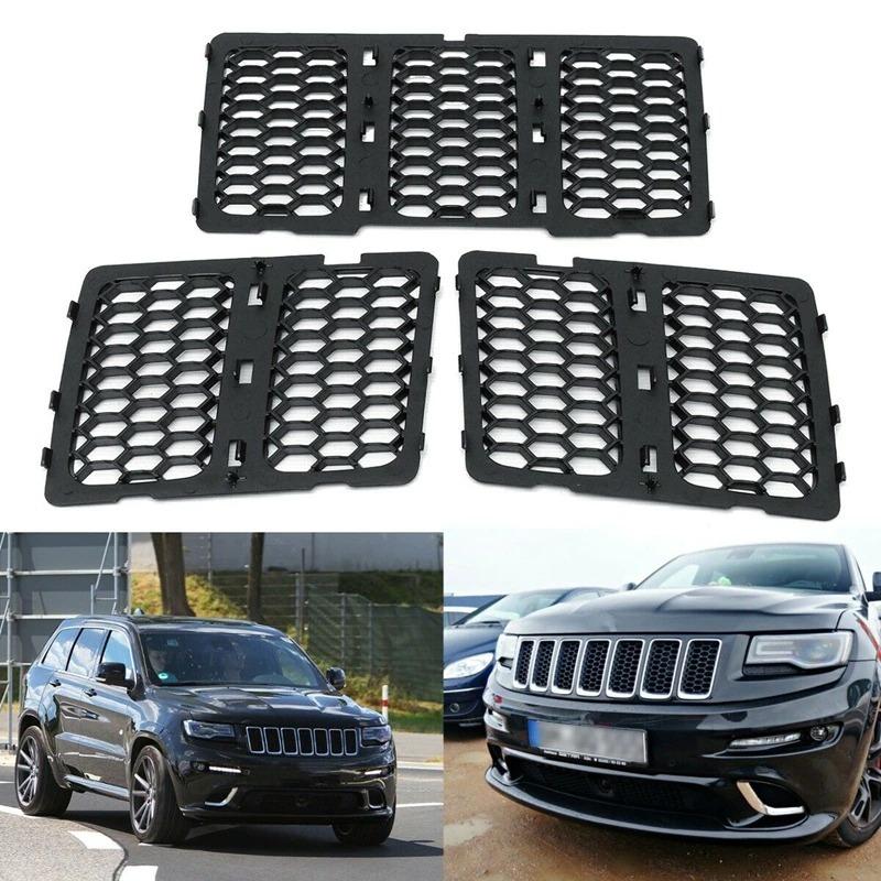 JEEPグランドチェロキー2014年式　純正グリル　メッキハニカムメッシュ ジープ グランドチェロキー 2014-2016 用 フロントグリルインサート