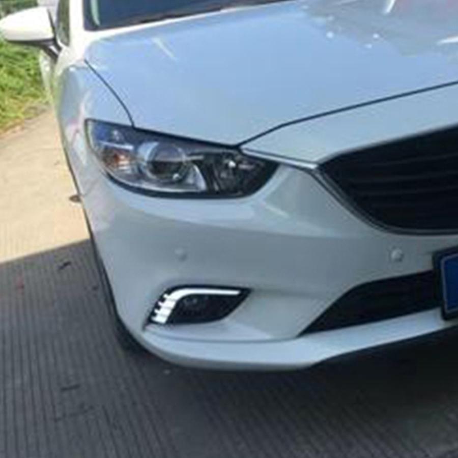 マツダ6 Mazda6 アテンザ 2013 2014 2015 用 点滅 フォグライトランプ カバー ヘッドライト 12v デイライト drl 1セット｜benryshop｜04