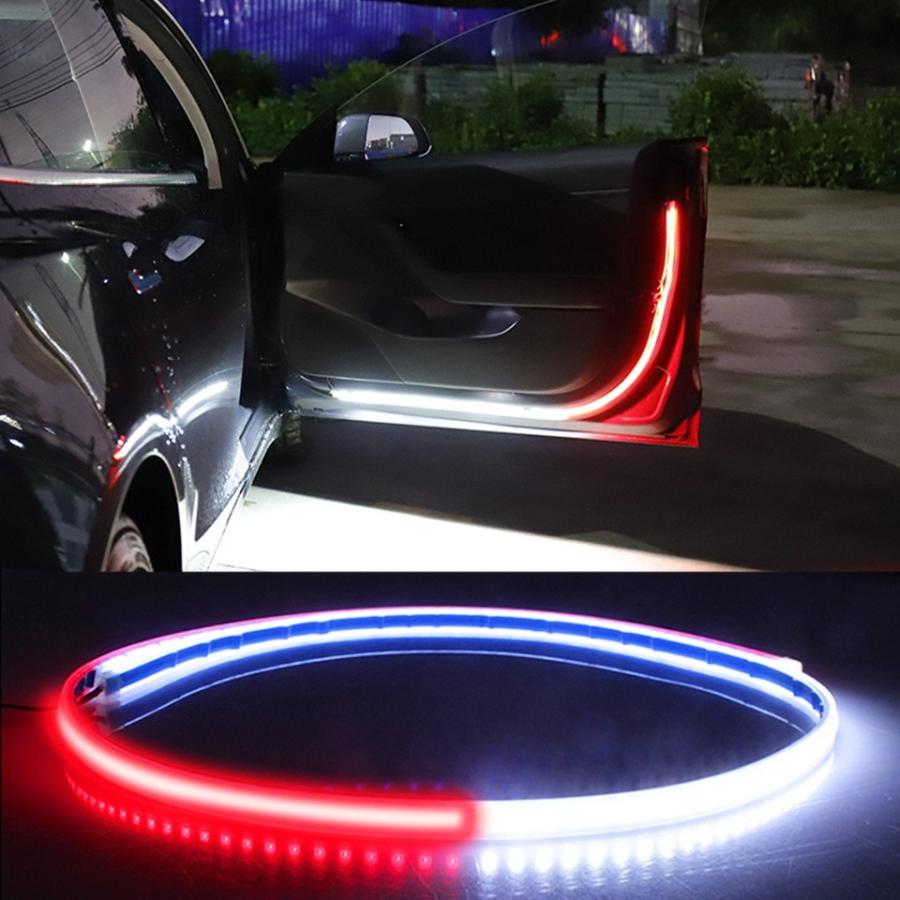 車 ドア 装飾 アンビエントライト 点滅 ライトストリップ 12v 1cm Led 安全ランプ Fopa7nqphq 車 バイク 自転車 Editorialdismes Com