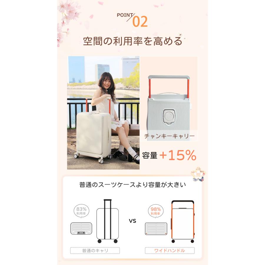 B4U 機内持ち込み スーツケース 20インチ 24インチ S/Ｍサイズ 修学旅行 キャリーケース キャリーバッグ 大容量 3泊4日 国内 海外 旅行 多機能 4泊5日 おしゃれ_12