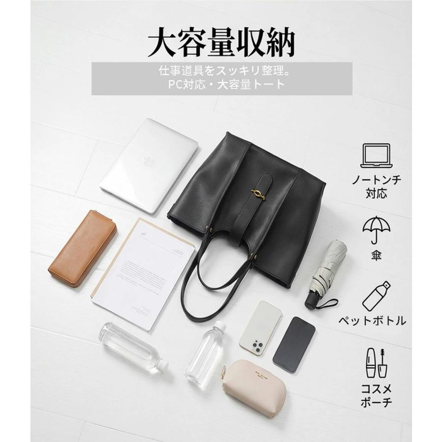 本革 トートバッグ レディース A4対応 2WAY ショルダーバッグ 牛革 通勤 通学 大きめ 軽量 肩掛け 手提げ 鞄 カバン おしゃれ 女性 旅行 入学式 卒業式 発表会の画像
