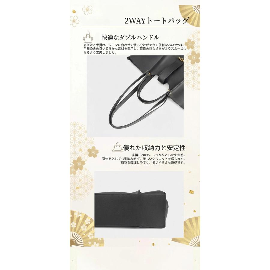 本革 トートバッグ レディース A4対応 2WAY ショルダーバッグ 牛革 通勤 通学 大きめ 軽量 肩掛け 手提げ 鞄 カバン おしゃれ 女性 旅行 入学式 卒業式 発表会の画像