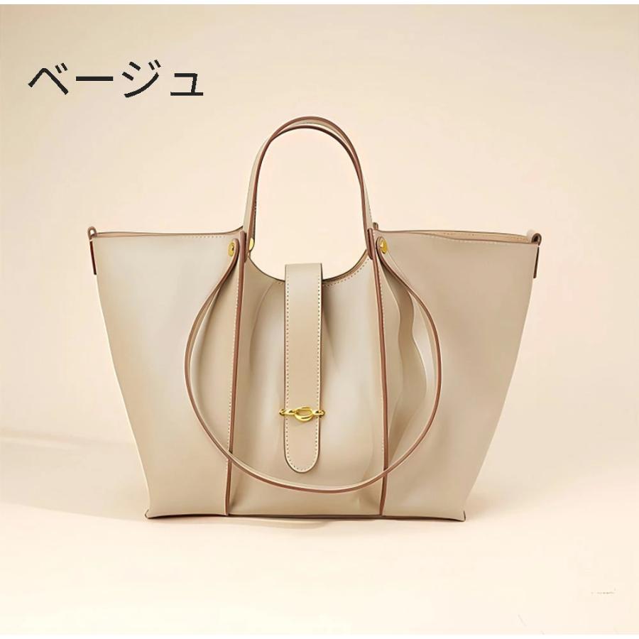 本革 トートバッグ レディース A4対応 2WAY ショルダーバッグ 牛革 通勤 通学 大きめ 軽量 肩掛け 手提げ 鞄 カバン おしゃれ 女性 旅行 入学式 卒業式 発表会の画像