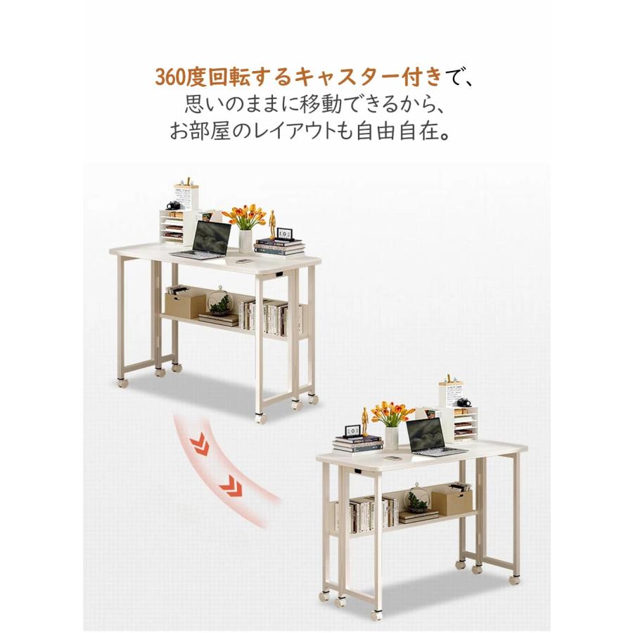 折りたたみテーブル 完成品 高さ75 幅100 奥行50 テーブル 机 軽量 省