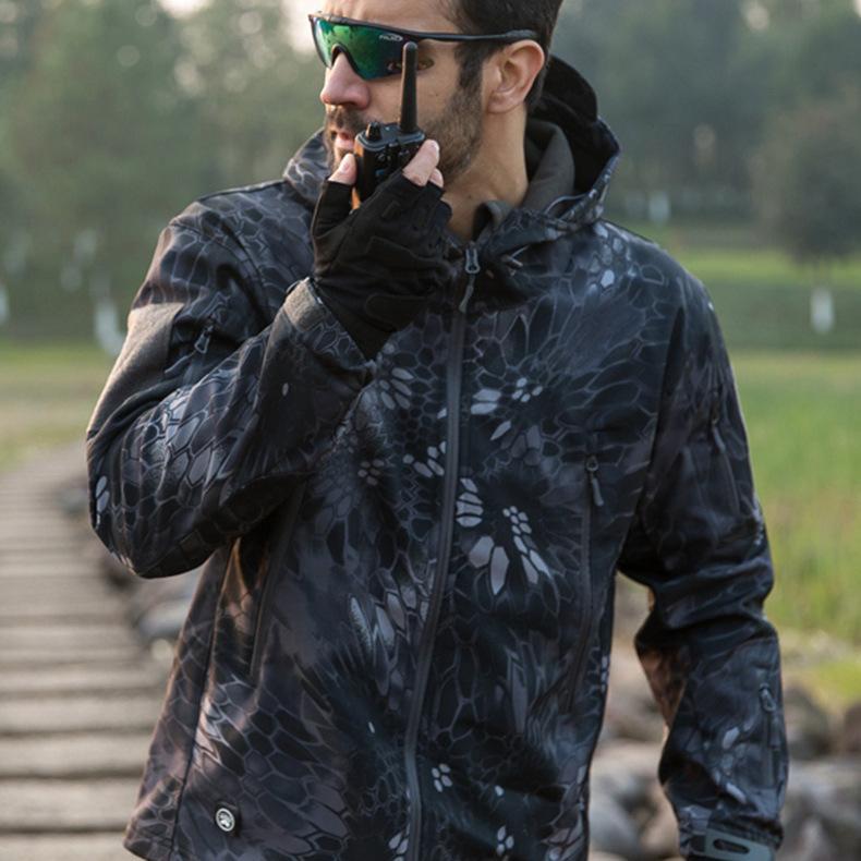 ソフトシェルジャケット フード付 タクティカルジャケット ミリタリー