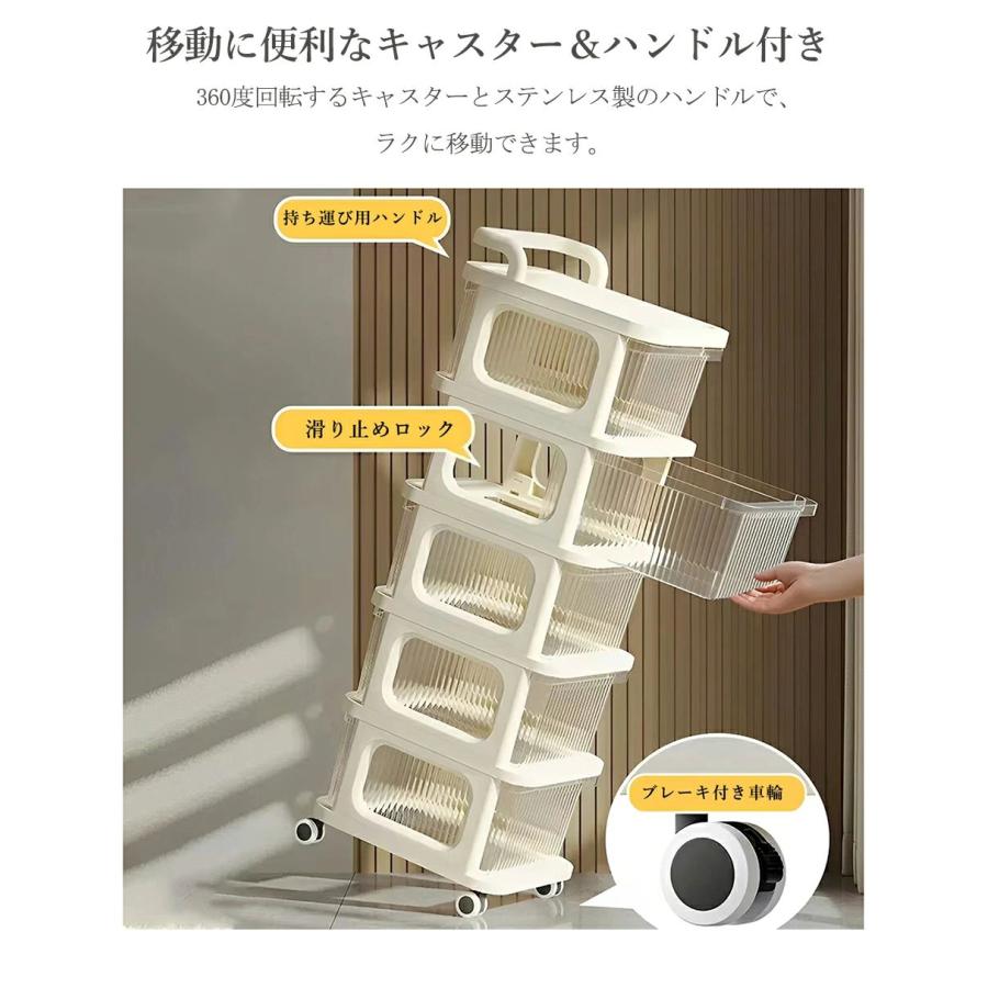 収納ラック ワゴン キッチンワゴン キャスター付き キッチン収納 収納