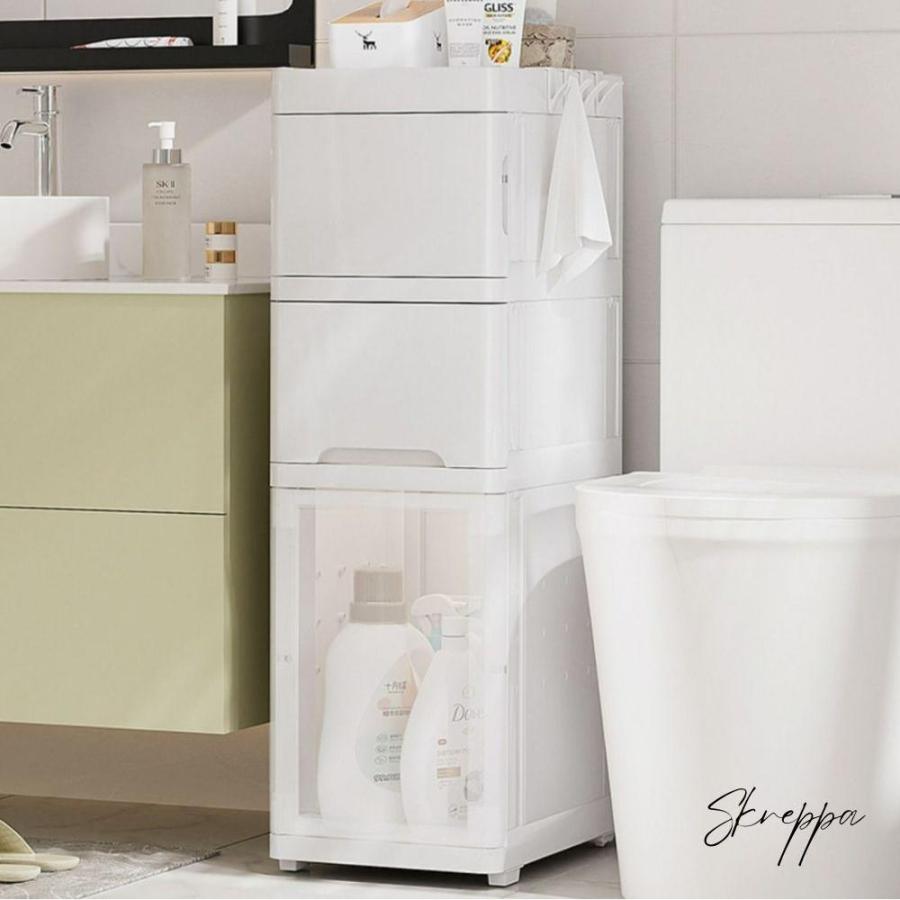 収納ラック キャスター付き 収納ボックス 取っ手付き キッチンワゴン 蓋 3段 4段 子供部屋 子供部屋収納 おもちゃ収納 ベビー用品 洗面台 トイレ収納 | 