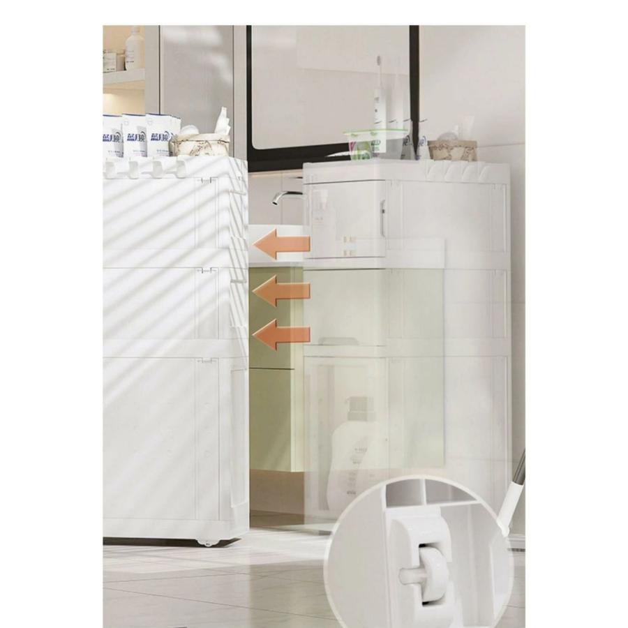 収納ラック キャスター付き 収納ボックス 取っ手付き キッチンワゴン 蓋 3段 4段 子供部屋 子供部屋収納 おもちゃ収納 ベビー用品 洗面台 トイレ収納 |  | 04