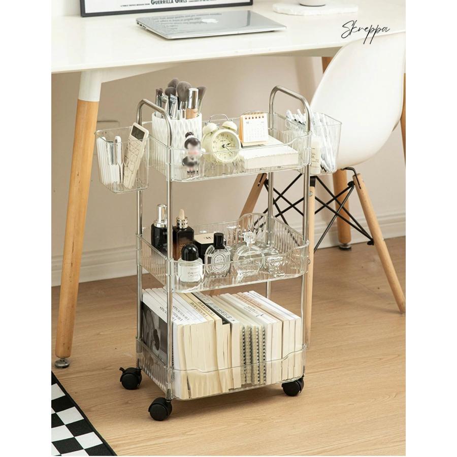 アクリルラック 透明 ラック おしゃれ 収納ラック キャスター付き 本棚 クリア棚 アクリル シェルフ 簡単組立 収納 収納ラック 3段 2段 インテリア 子供部屋 |  | 01