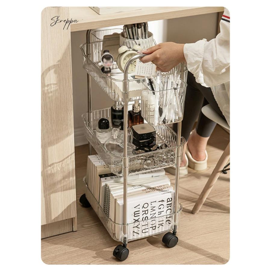 アクリルラック 透明 ラック おしゃれ 収納ラック キャスター付き 本棚 クリア棚 アクリル シェルフ 簡単組立 収納 収納ラック 3段 2段 インテリア 子供部屋 |  | 02