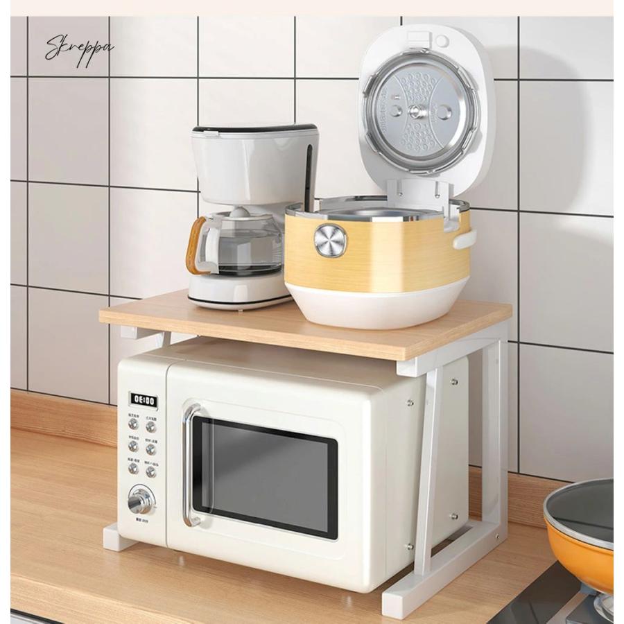 レンジ上 ラック レンジラック ラック キッチンラック レンジ台 電子レンジラック キッチン収納 キッチンラック カウンター上 キッチン収納棚 レンジ台 |  | 02