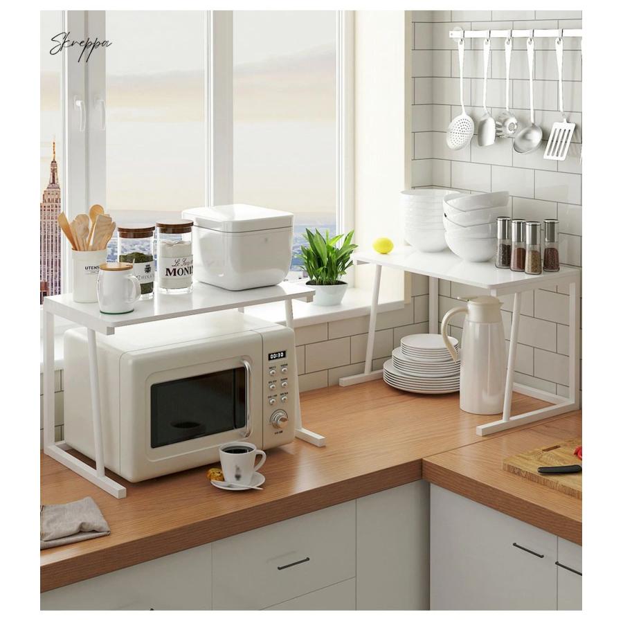 レンジ上 ラック レンジラック ラック キッチンラック レンジ台 電子レンジラック キッチン収納 キッチンラック カウンター上 キッチン収納棚 レンジ台 |  | 06