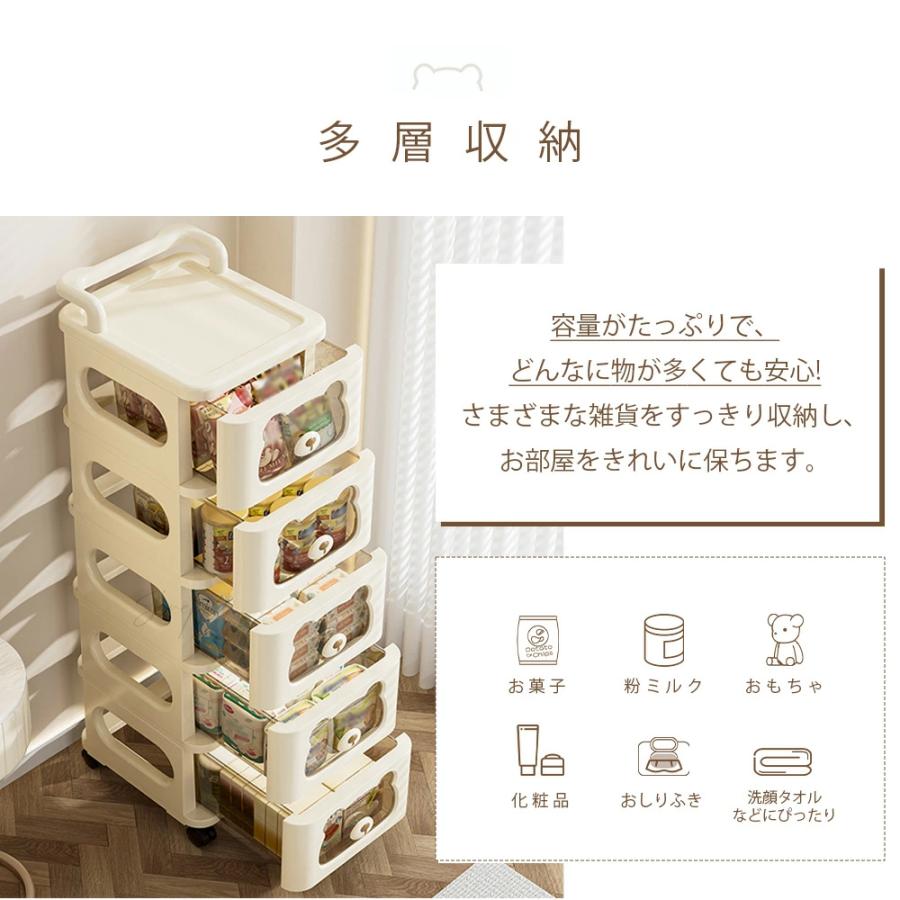 収納ワゴン キッチンワゴン ベビーワゴン キャスター付き スリムワゴン