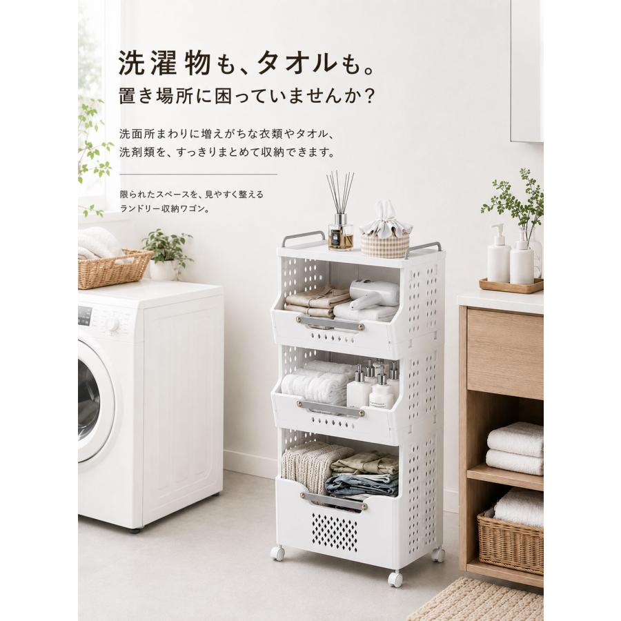 洗面所 ランドリーバスケット 洗濯 機 隙間 収納 ランドリーラック