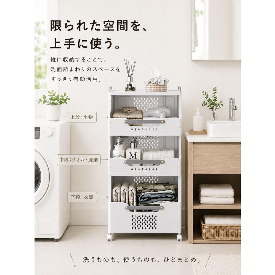 ランドリーワゴン 大容量 ランドリーバスケット キャスター付き 移動
