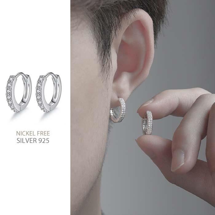 3TYPE メンズピアス フープピアス 両耳用 耳飾り 中折れ式