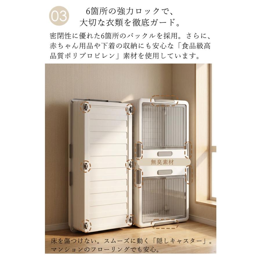 ベッド下収納ボックス収納ケース 蓋付き 透明薄型キャスター積み重ね可能 ベッド下収納ボックス 透明蓋付き 引き出し式 キャスター付き 収納