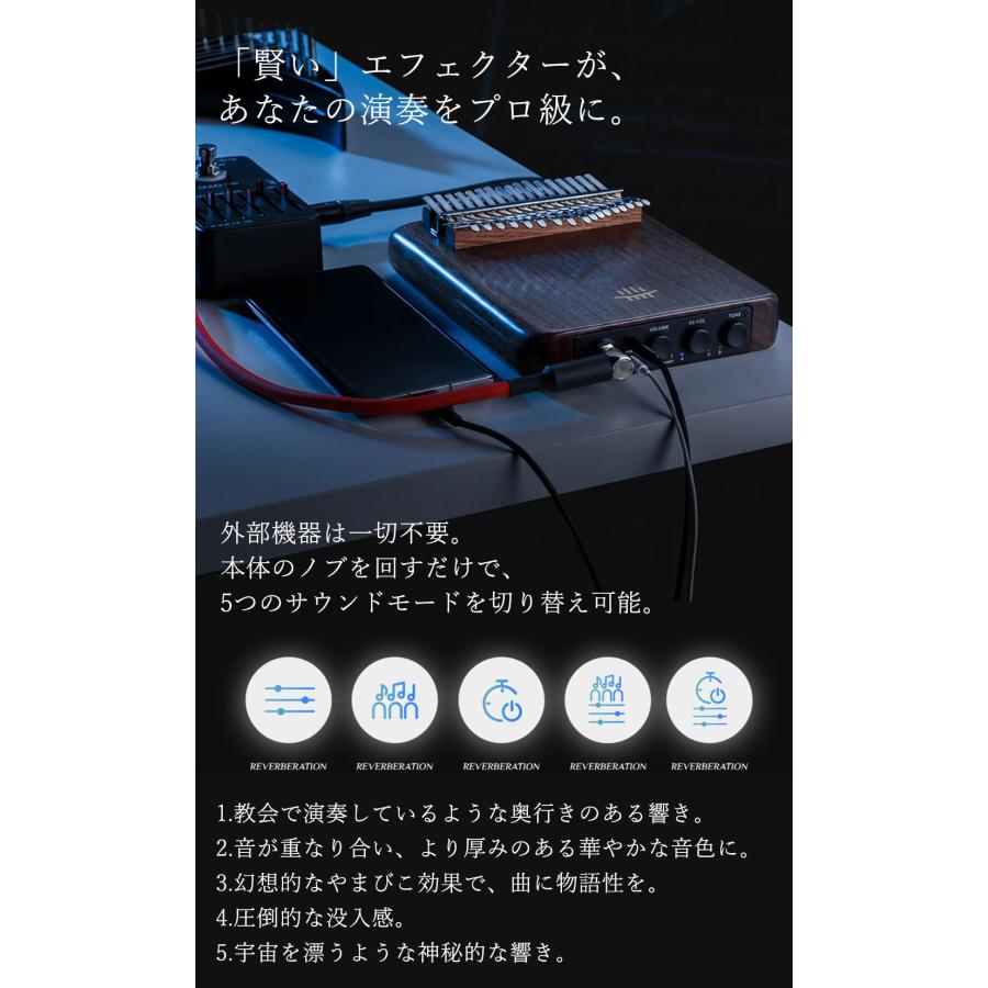 カリンバ エフェクター内蔵 17音 21音 電音カリンバ 全単板 アメリカ産