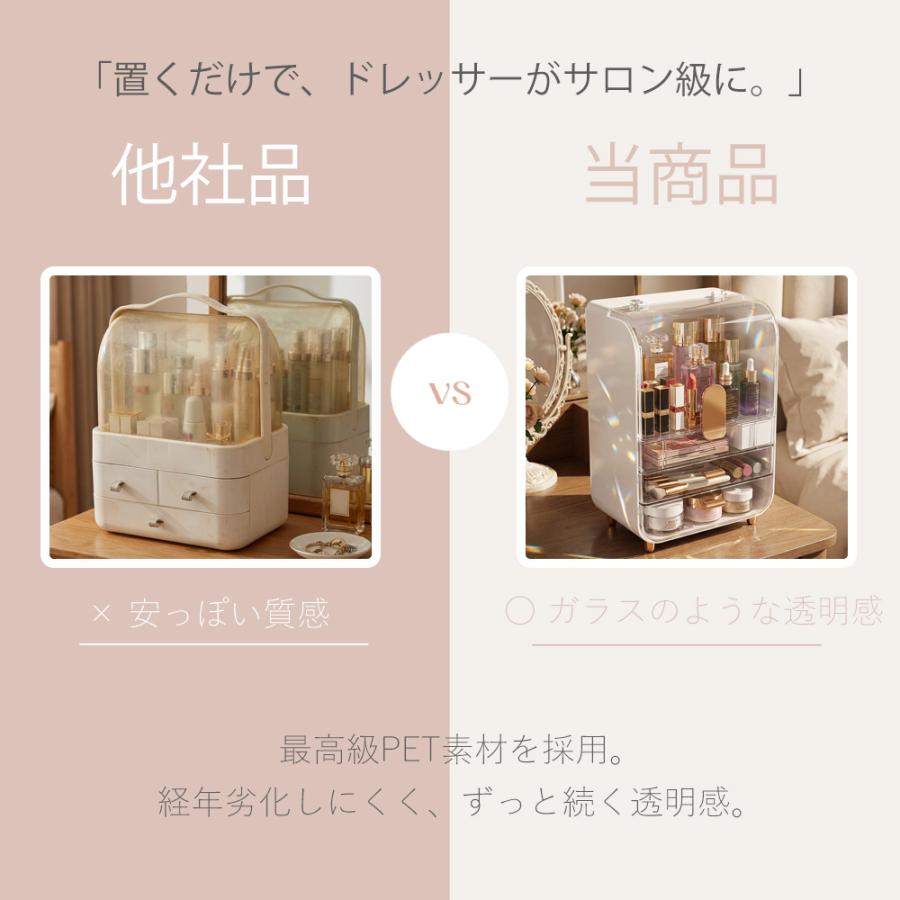 コスメボックス 大容量 おしゃれ メイクボックス 蓋付き スキンケア