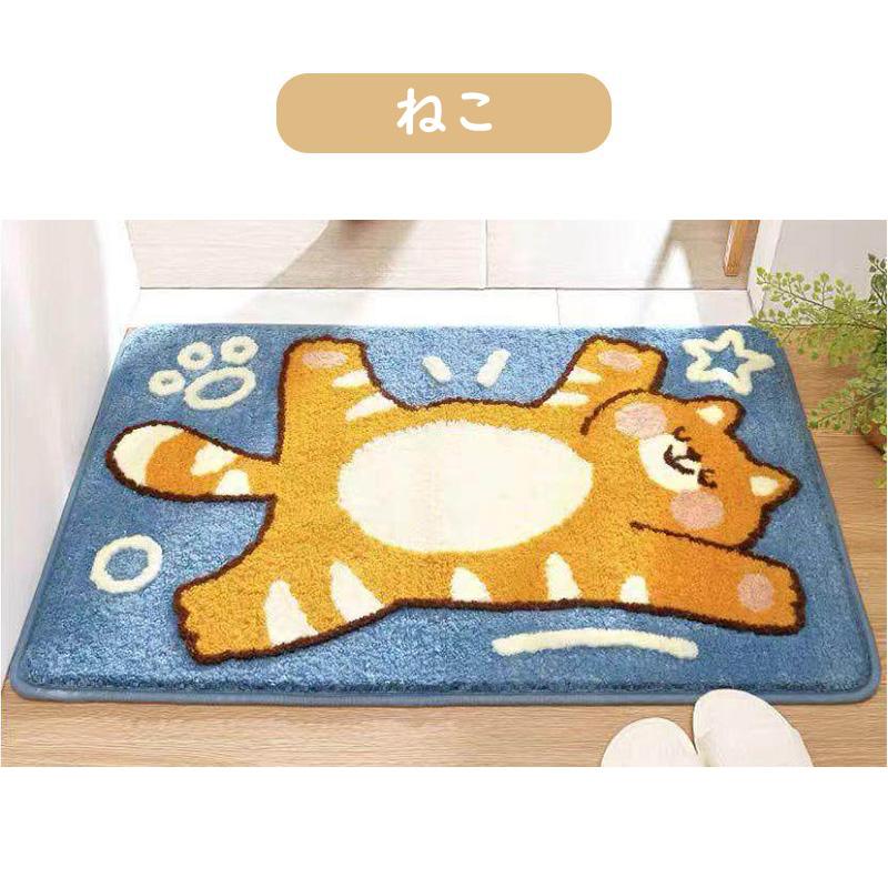 玄関マット かわいい犬柄 45*65cm 大判 浴室 バスマット ドアマット