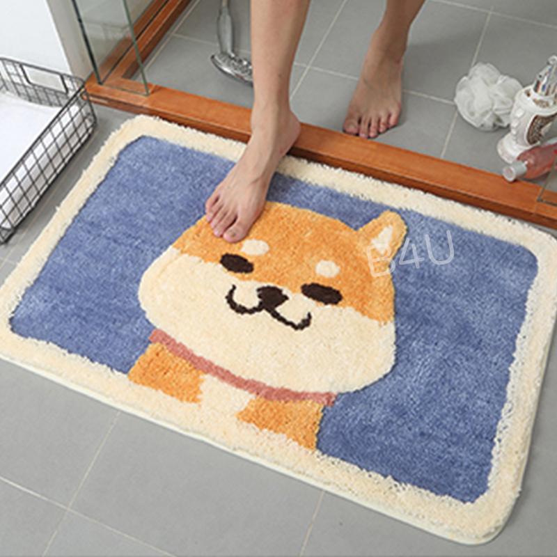 玄関マット かわいい犬柄 45*65cm 大判 浴室 バスマット ドアマット