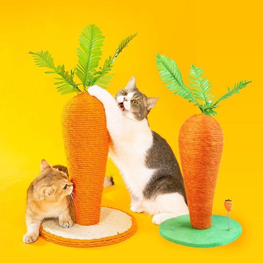 新品　ポニー型の猫用爪とぎ 人参 猫用爪とぎ にんじん 猫用 爪研ぎ 爪磨き キャットポール
