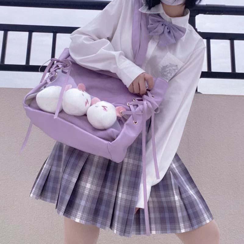 痛バッグ 痛バ トートバッグ 見せバッグ 透明 かばん ブラック