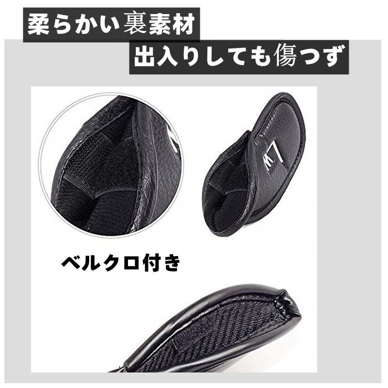 ゴルフアイアンカバー 12点セット ヘッドカバー シンプル カラー