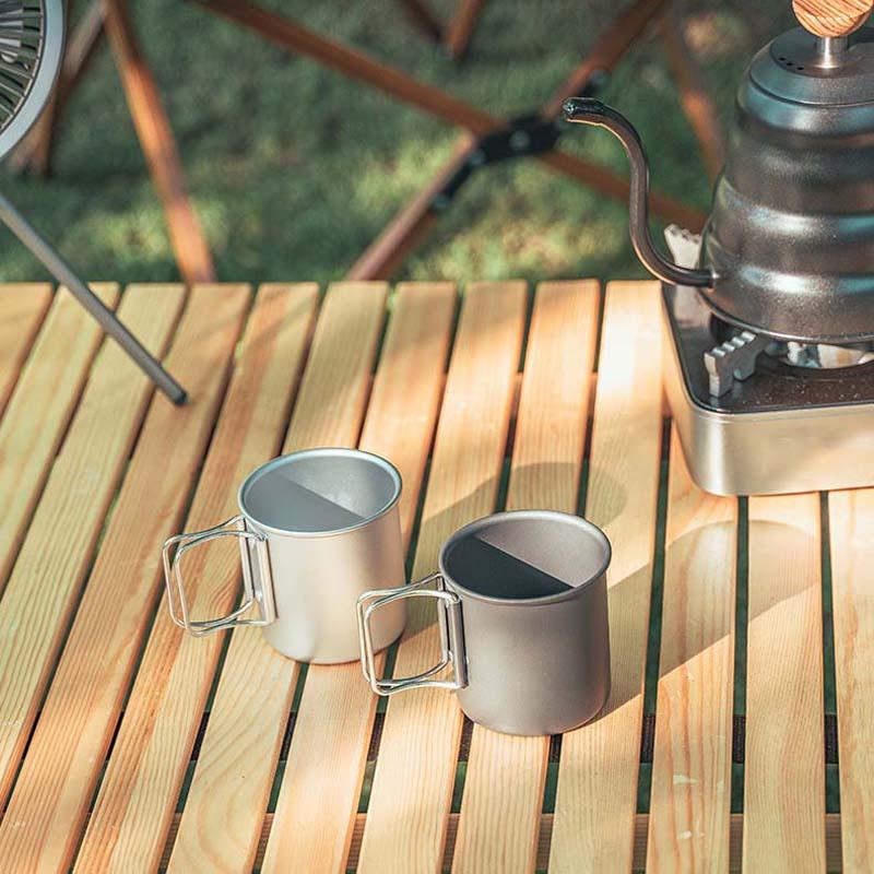 Olight オーライト チタンシングルマグ 折畳 ハンドル 蓋付き 300ml