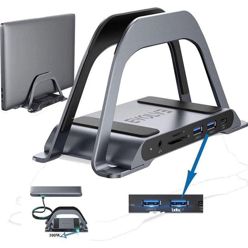 EVOLVEノートパソコン 台 付きUSBcドッキングステーション? Type c ハブ 4Kドッキングステーション 2*HDMI、macb 付きUSBcドッキングステーション Type ハブ 4Kドッキングステーション 2*HDMI macb