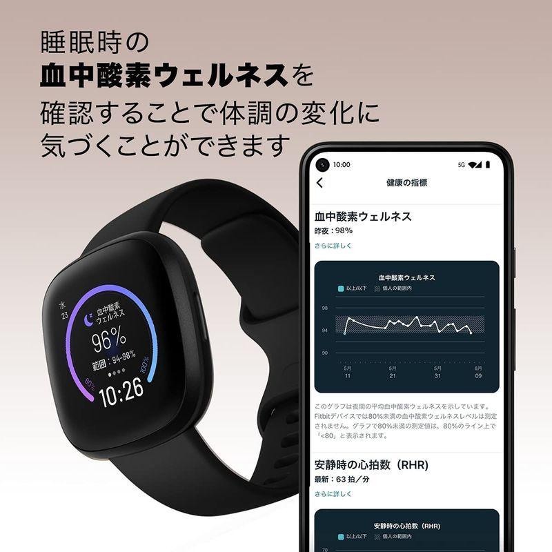 Fitbit Versa3 Alexa搭載/GPS搭載 スマートウォッチ Black ブラック L/S サイズ 日本正規品 サイズ Versa3 Alexa搭載/GPS搭載 スマートウォッチ Black ブラック L/S 日本正規品