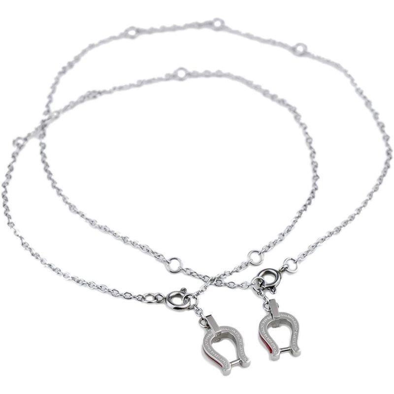 by red string 本物の赤い糸が入った 馬蹄モチーフ ペアブレスレット ペアアンクレット 2Way 男女ペアセット red string 本物の赤い糸が入った 馬蹄モチーフ ペアブレスレット ペアアンクレット 2Way 男女ペアセット