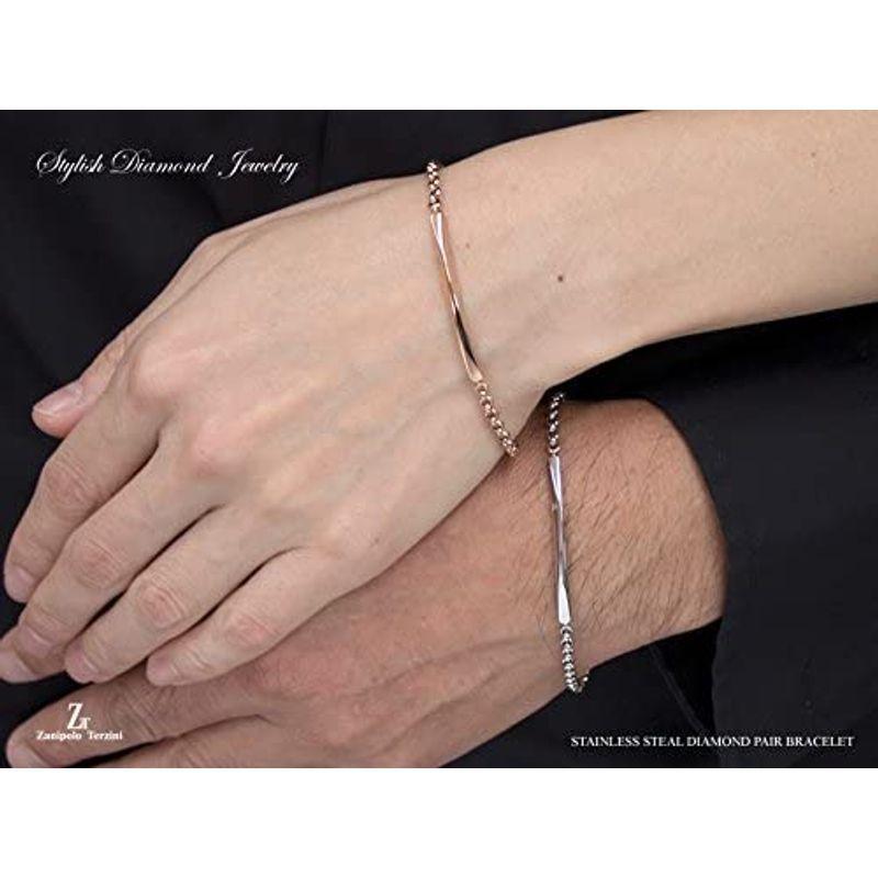 ペアブレスレット サージカルステンレススチール(316L) ダイヤモンド ZTB415 Zanipolo Terzini ザニポロ・タルツィ 4℃(ヨンドシー)K10ピンクゴールド(PG)ネックレス 111746123108 WSO1577930755(14500円)